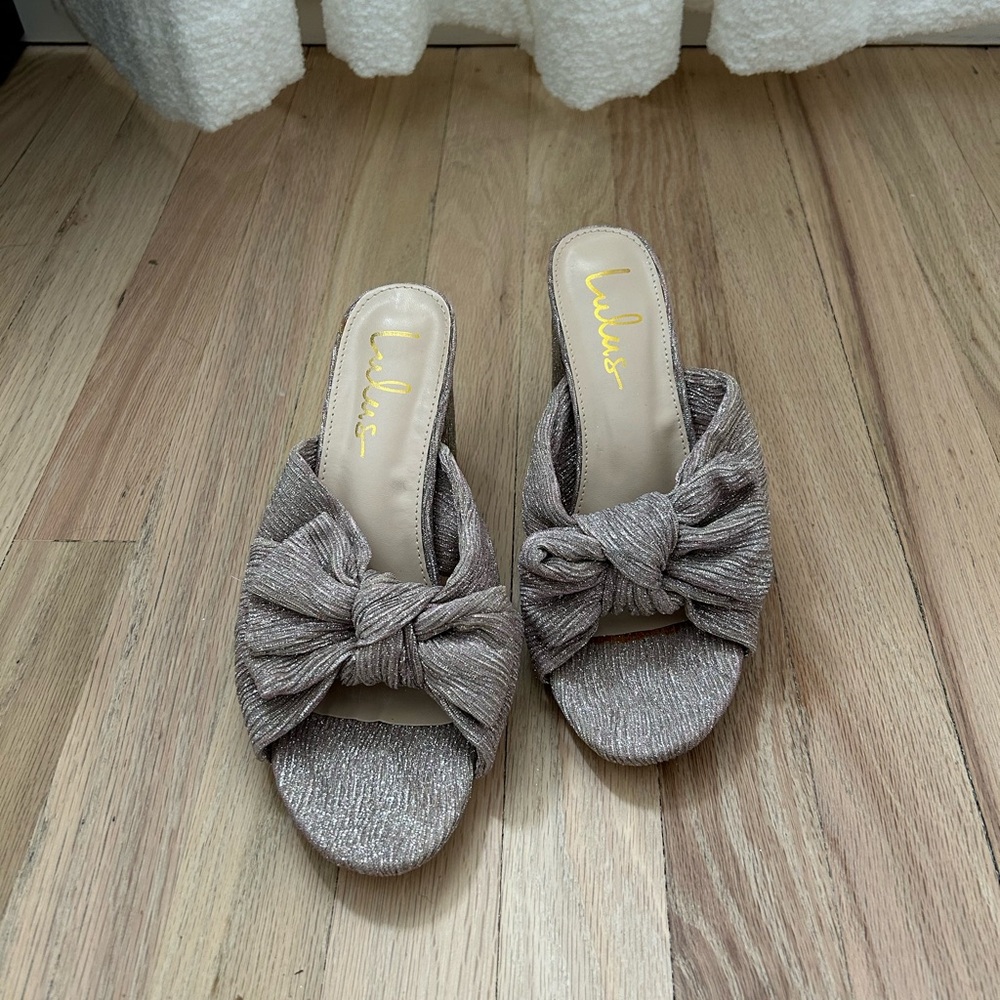 Lulu's Sparkle Bow Mules